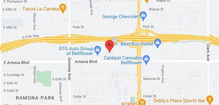 map of 8723 ARTESIA BLVD Bellflower, CA 90706